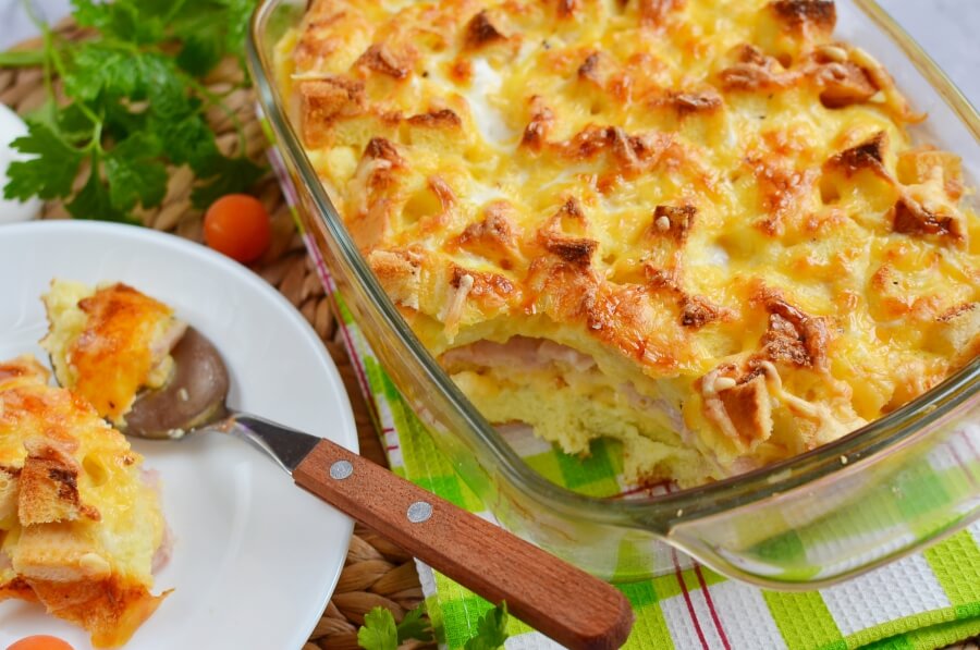 Croque Monsieur Casserole Recipe-How To Make Croque Monsieur Casserole-Delicious Croque Monsieur Casserole