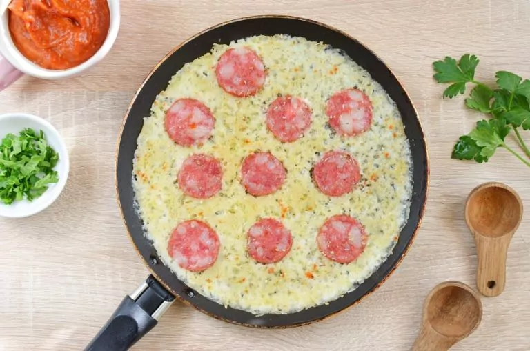 Step 3 - Crustless Pepperoni Pizza Keto