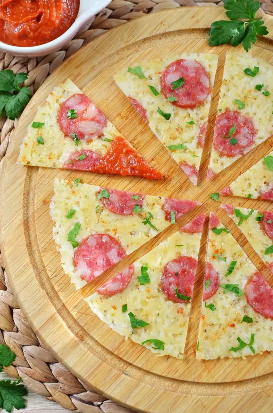 Crustless Pepperoni Pizza Keto