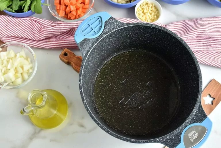 Step 1 - Gnocchi Vegetable Soup with Pesto and Parmesan