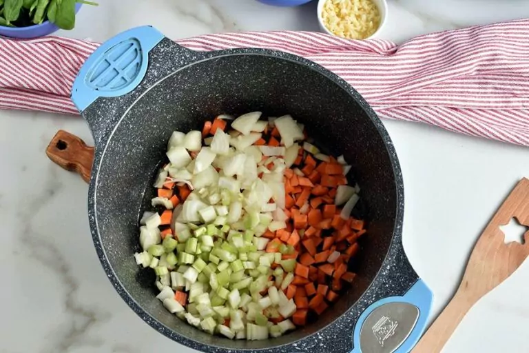 Step 2 - Gnocchi Vegetable Soup with Pesto and Parmesan