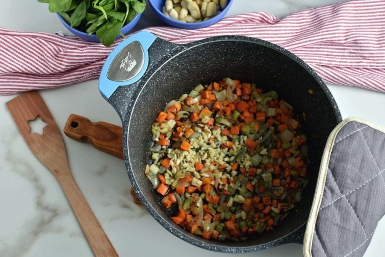 Step 2 - Gnocchi Vegetable Soup with Pesto and Parmesan