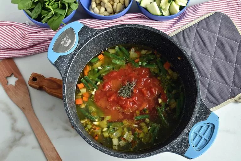 Step 3 - Gnocchi Vegetable Soup with Pesto and Parmesan