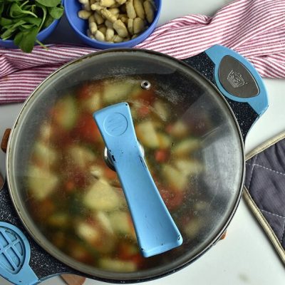 Gnocchi Vegetable Soup with Pesto and Parmesan recipe - step 5