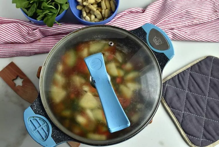 Step 5 - Gnocchi Vegetable Soup with Pesto and Parmesan