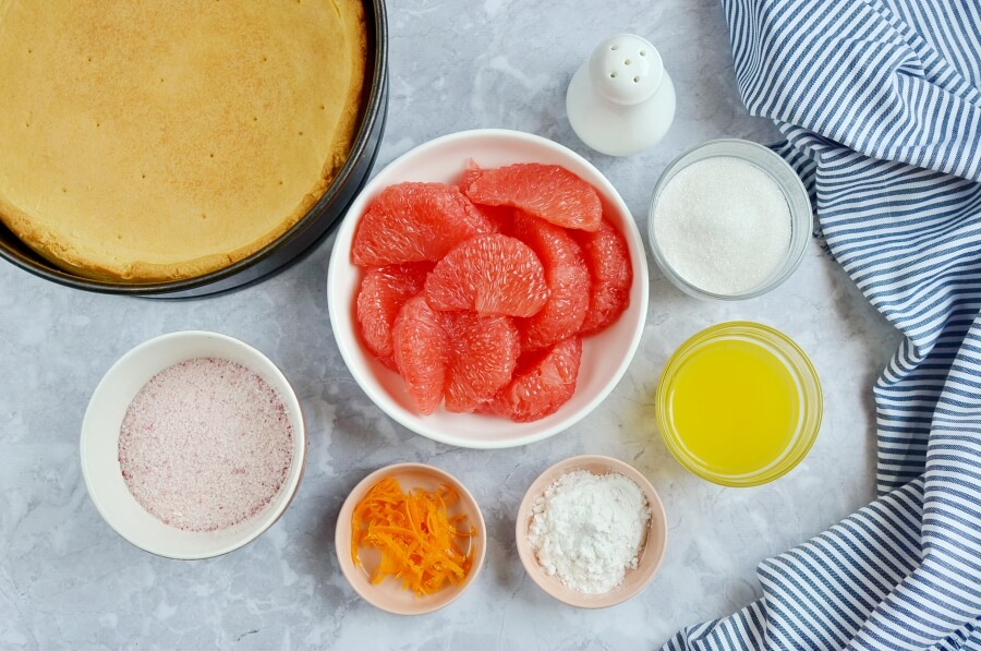 Ingridiens for Grapefruit Pie Recipe