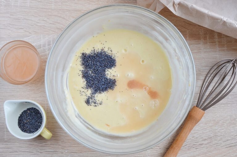 Step 6 - Grapefruit–Poppy Seed Loaf Cake with Yogurt Glaze