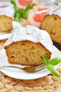 Grapefruit–Poppy Seed Loaf Cake with Yogurt Glaze