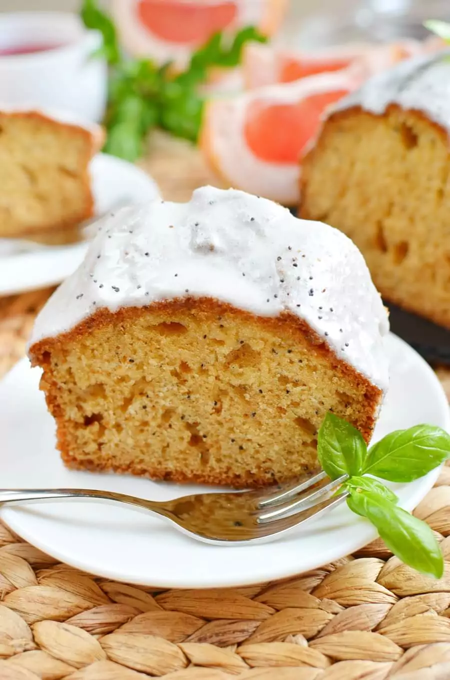 Grapefruit–Poppy Seed Loaf Cake with Yogurt Glaze