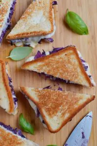 Grilled Cheese and Red Cabbage Sandwiches
