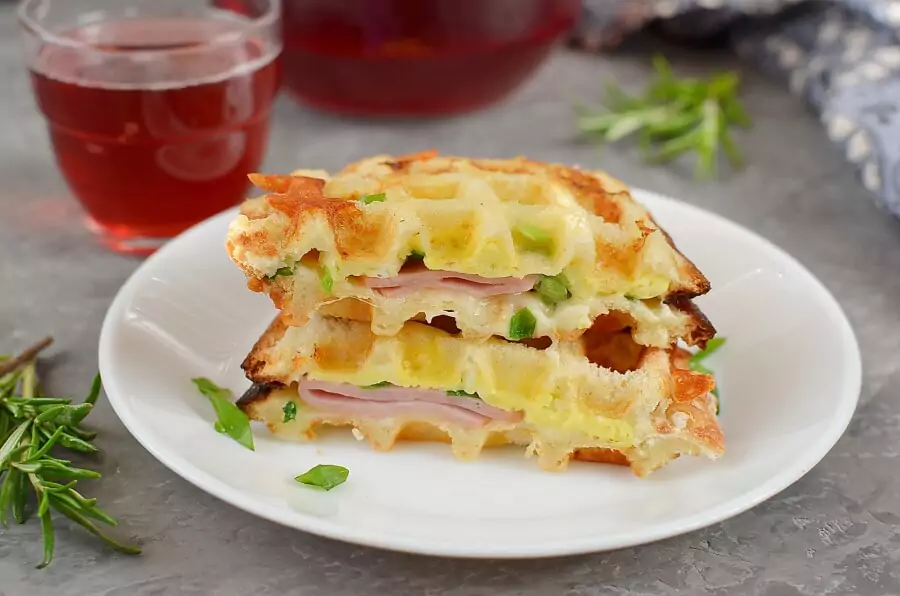 Ham & Cheese Panini Waffle