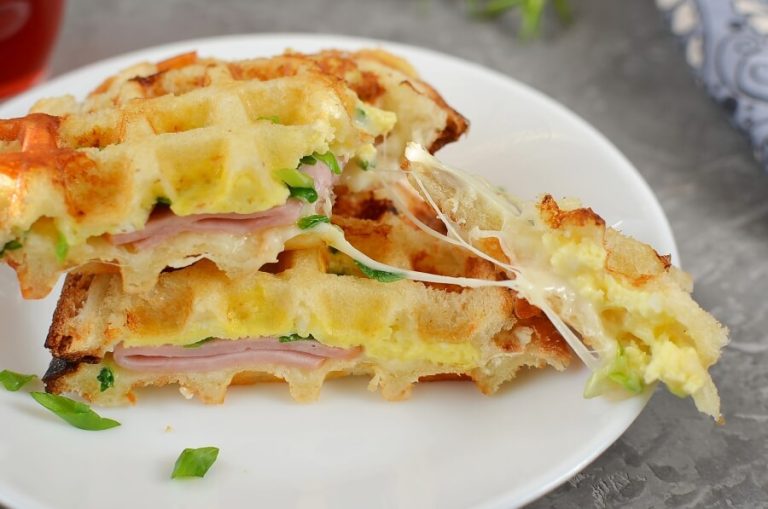 Step 8 - Ham & Cheese Panini Waffle