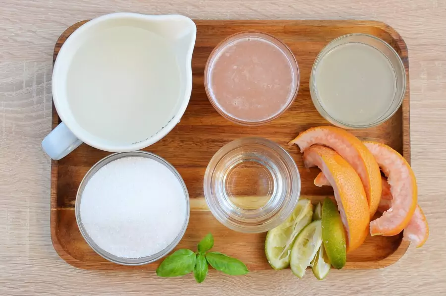Ingredients for Lime and Grapefruit Daiquiri Pops
