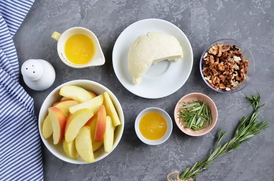 Ingredients for Oven-Roasted Queso Fresco Cheese and Apples