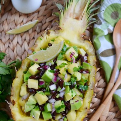 Pineapple, Avocado and Bean Salsa Recipe-How To Make Pineapple, Avocado and Bean Salsa-Delicious Pineapple, Avocado and Bean Salsa
