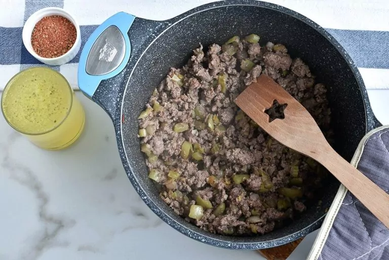 Step 2 - Red Beans and Rice with Ground Beef