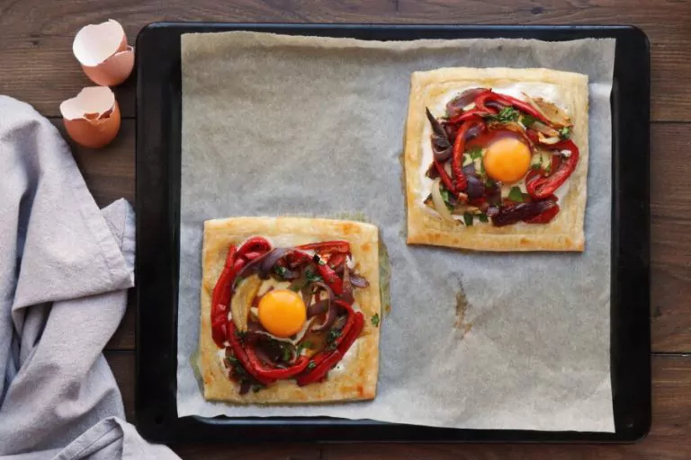 Step 13 - Red Pepper and Baked Egg Galettes