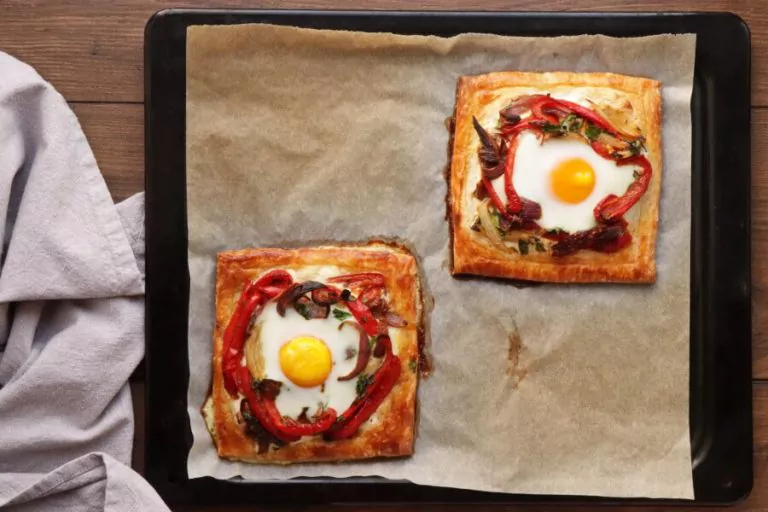 Step 14 - Red Pepper and Baked Egg Galettes