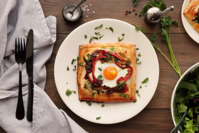 Step 16 - Red Pepper and Baked Egg Galettes