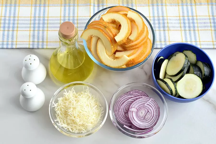Ingredients for Roasted Squash and Parmesan