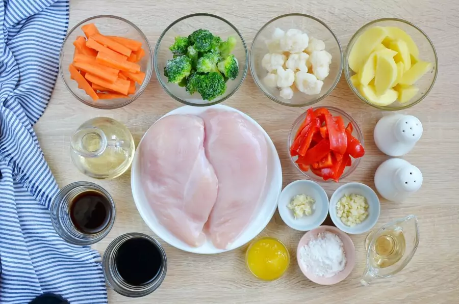 Ingredients for Sheet Pan Hoisin Chicken