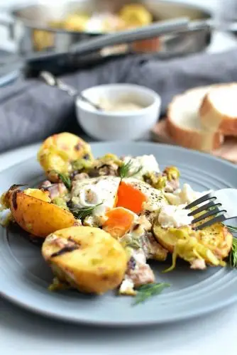 Smoked Mackerel & Leek Hash with Horseradish