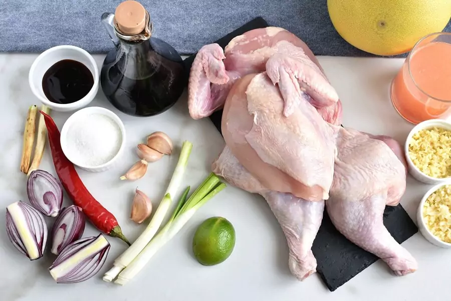 Ingredients for Soy Sauce and Citrus Marinated Chicken