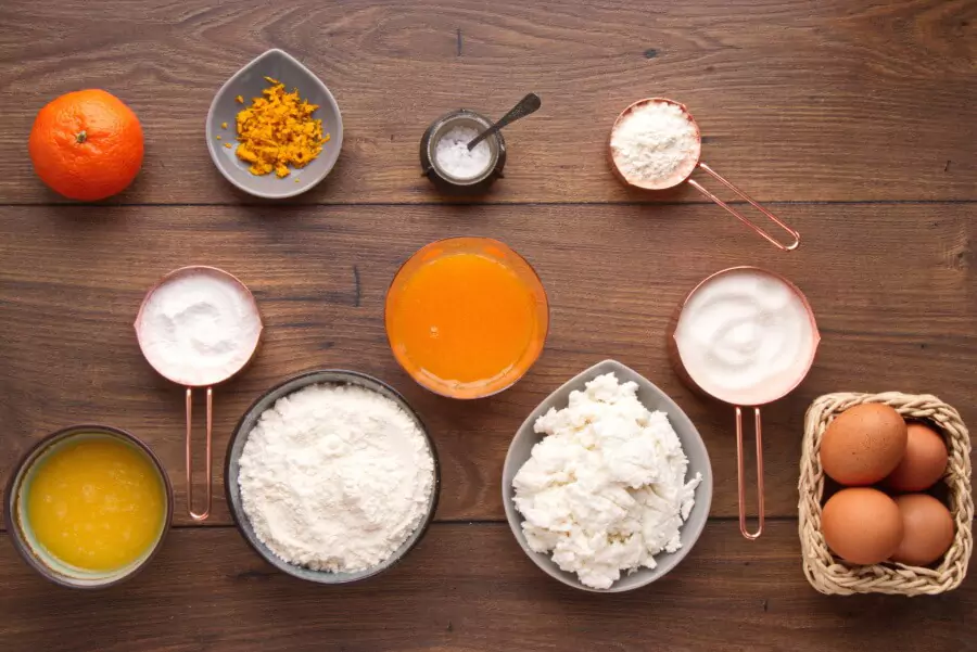 Ingredients for Tangerine Ricotta Bars