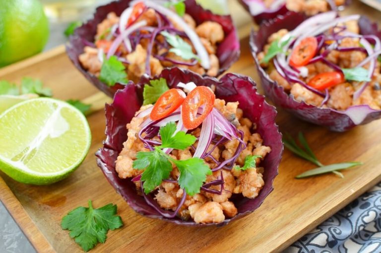 Step 5 - Vietnamese Chicken and Red Cabbage Cups