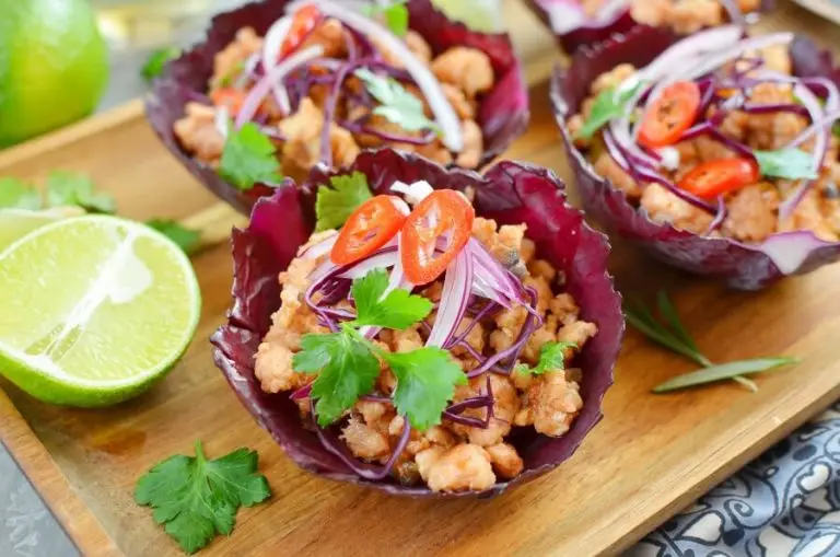 Step 5 - Vietnamese Chicken and Red Cabbage Cups