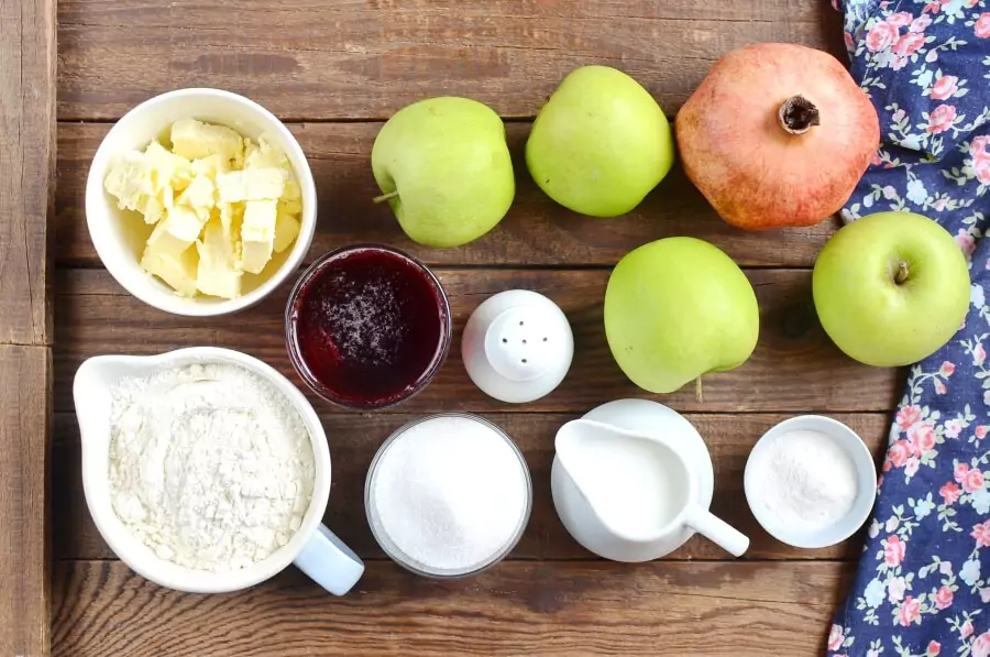 Ingredients for Apple Pomegranate Cobbler