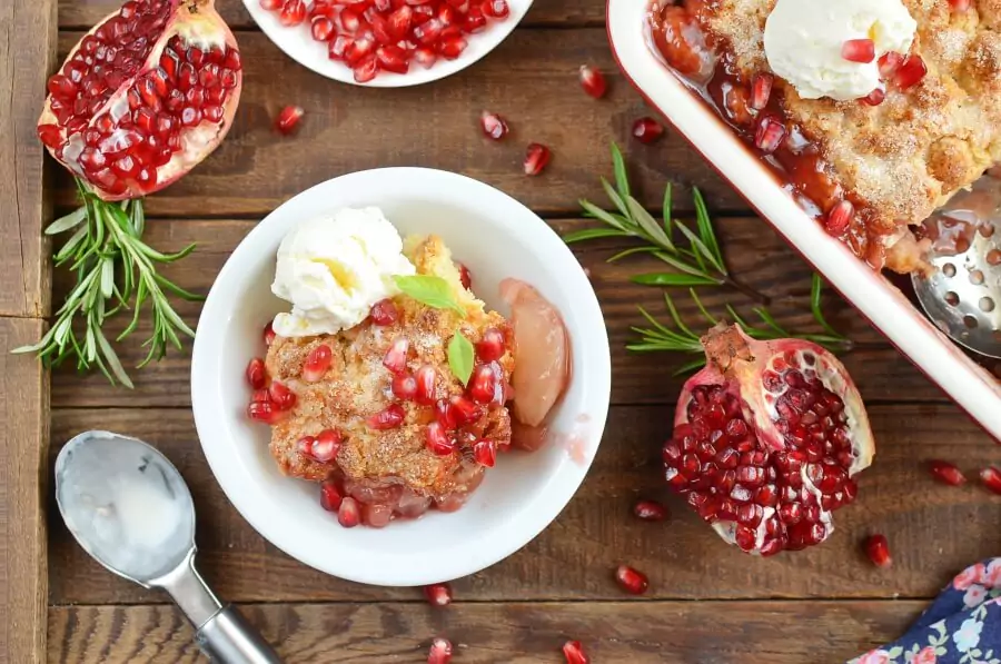 Apple Pomegranate Cobbler