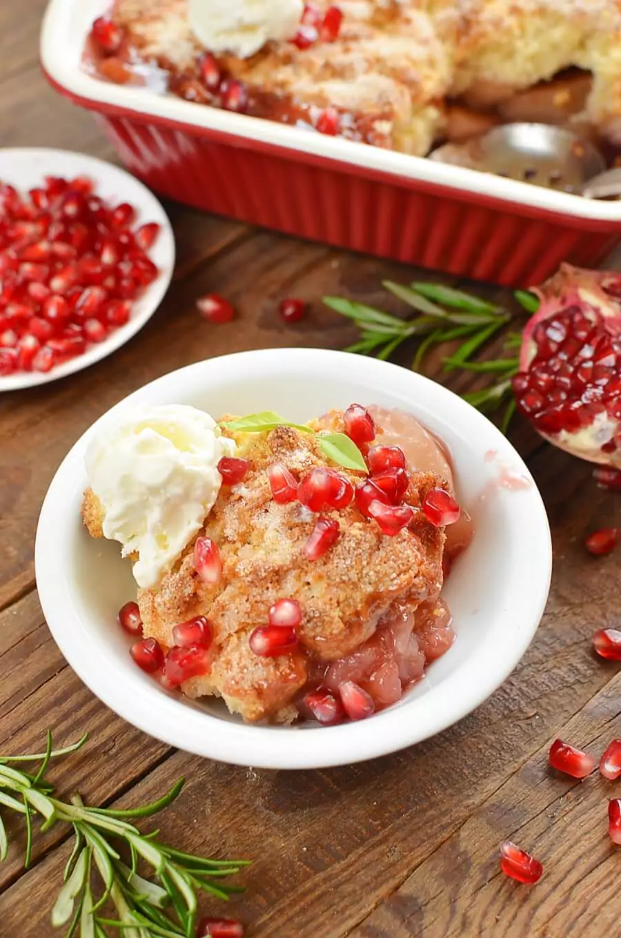 Apple Pomegranate Cobbler