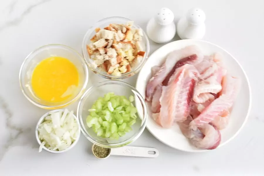 Ingredients for Baked Stuffed Fish Fillet