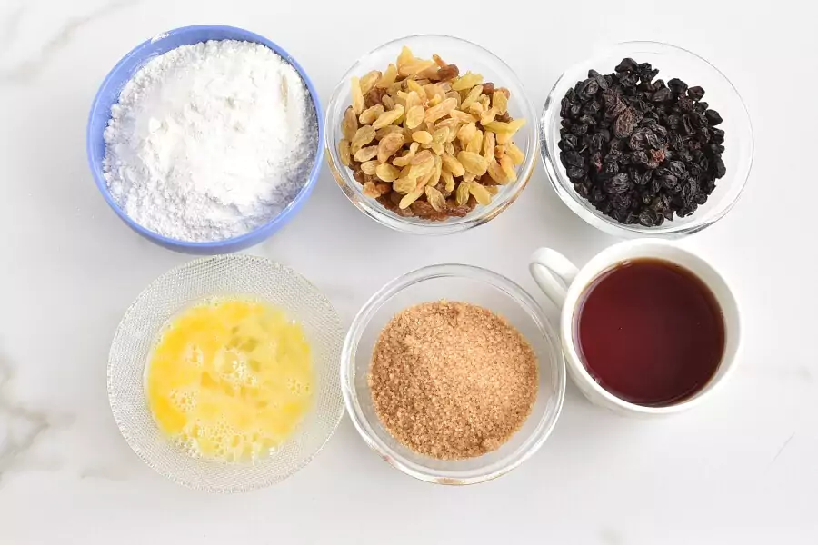 Ingredients for Bara Brith (Welsh Tea Bread)