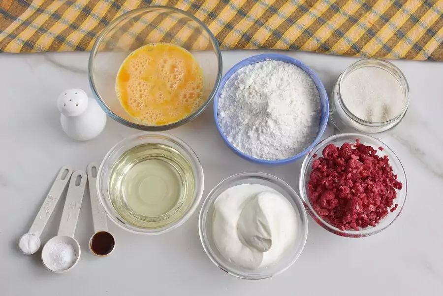 Ingredients for Berry Cream Muffins