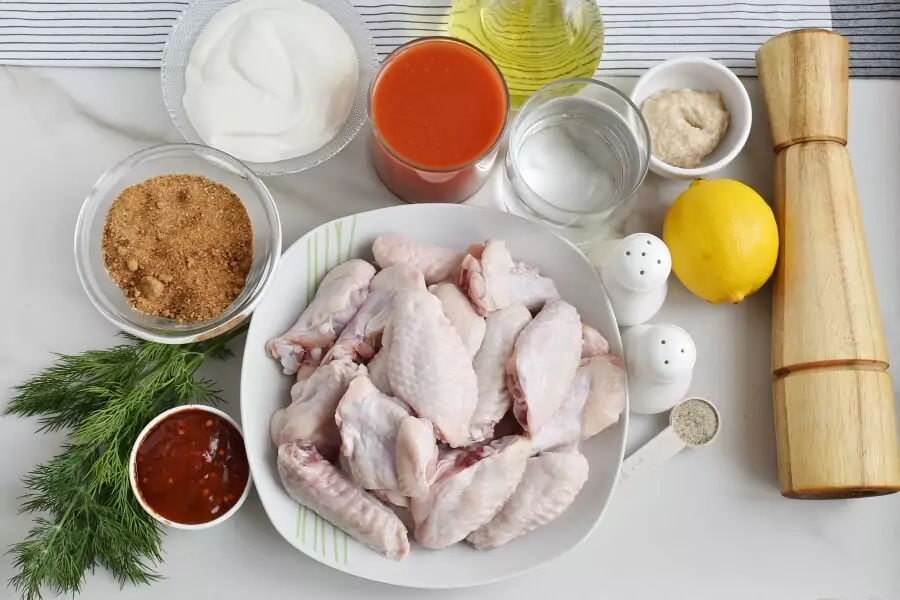 Ingredients for Bloody Mary Wings