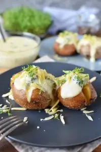 Broccoli Cheddar Stuffed Baked Potatoes