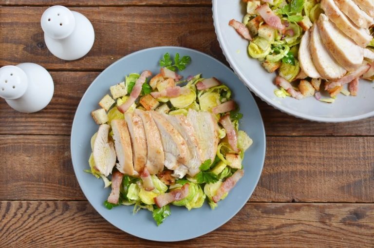 Step 7 - Brussels Sprouts Salad with Chicken