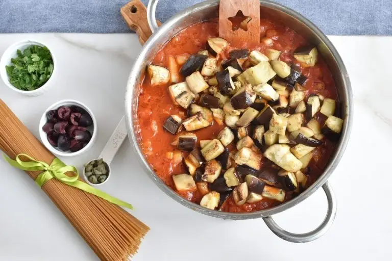 Step 6 - Caponata Spaghetti with Eggplant