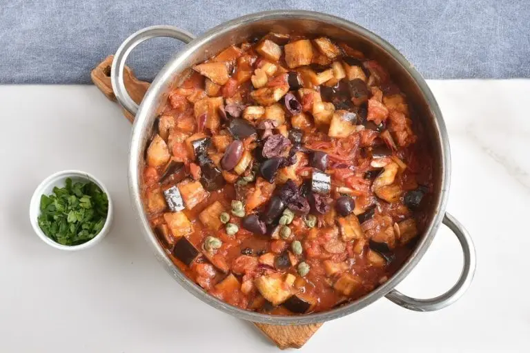 Step 7 - Caponata Spaghetti with Eggplant