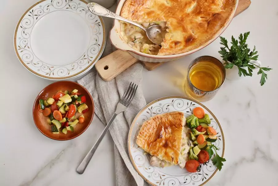 Chicken, Leek and Caerphilly Cheese Pie