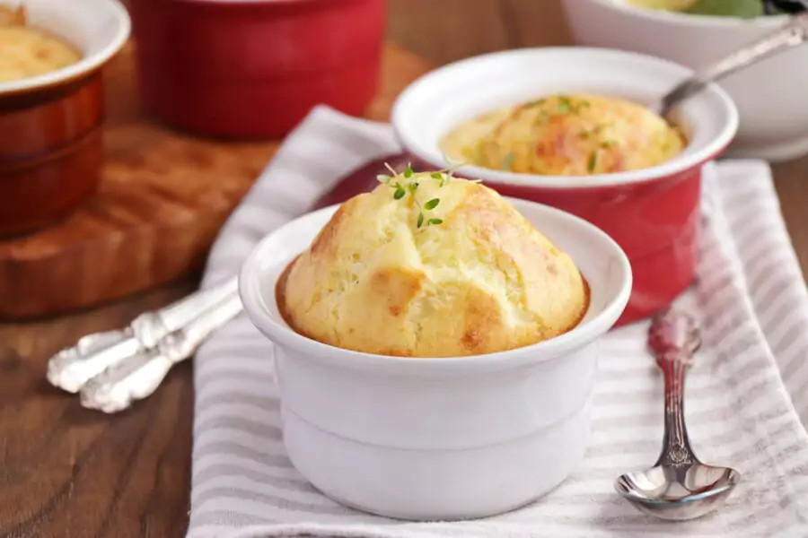 Classic Cheese and Leek Soufflé