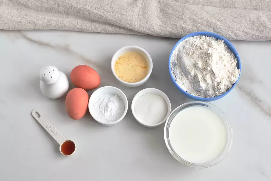 Ingredients for Classic Waffles Recipe