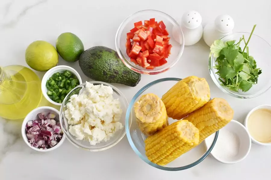 Ingredients for Corn Salad with Queso Fresco