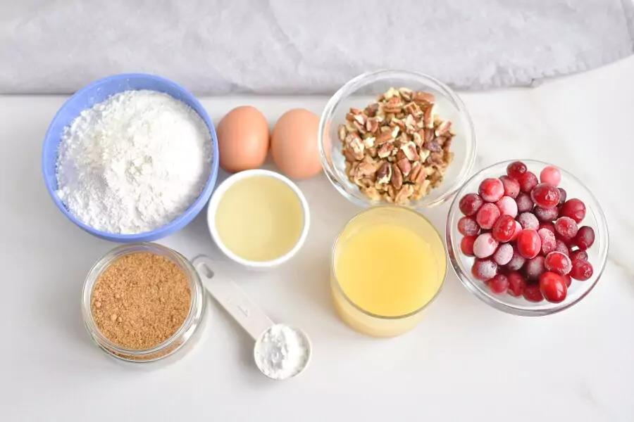 Ingredients for Cranberry Nut Muffins