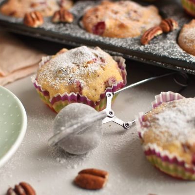 Cranberry Nut Muffins Recipe-Homemade Cranberry Nut Muffins-Delicious Cranberry Nut Muffins