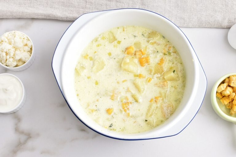 Step 4 - Creamy Corn Soup with Queso Fresco