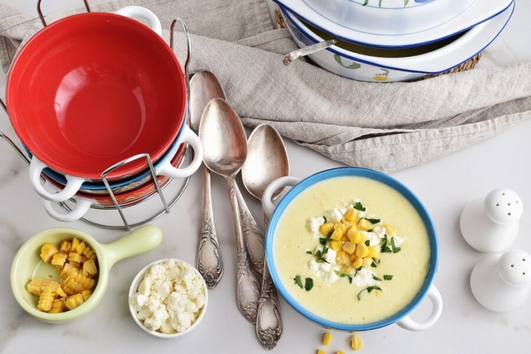 Step 7 - Creamy Corn Soup with Queso Fresco