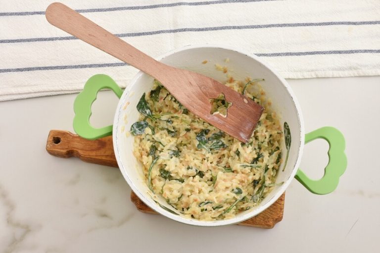 Step 7 - Creamy Roasted Garlic & Spinach Orzo